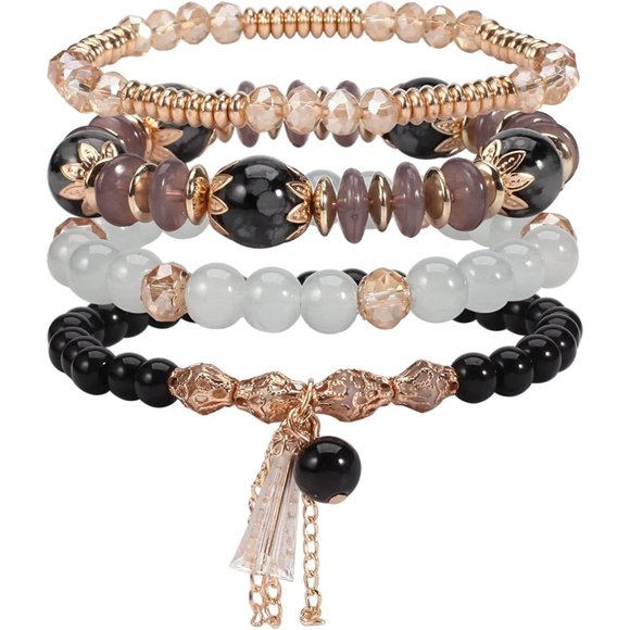 Groups of 8 Bohemian Bracelets for Women Stretch Multilayer Colorful Be… - Picture 12 of 12